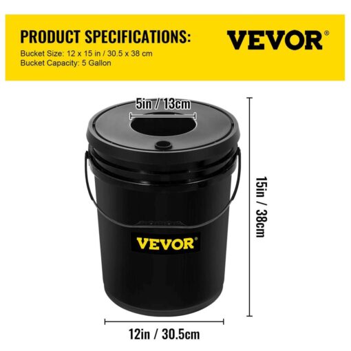 VEVOR Hydroponics Deep Water Culture Dwc Hydroponic System 5 Gallon 5 Buckets SSSPXTYX5110VUJGVV1 - Image 5