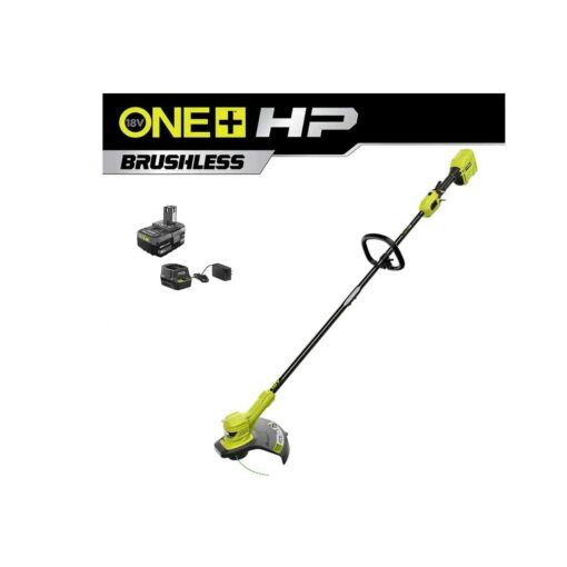 RYOBI ONE+ HP 18V Brushless 13 in. Cordless Battery String Trimmer with 4.0 Ah Battery and Charger - Image 5
