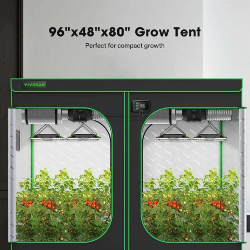 Grow Tent High Reflective Mylar with Observation Window and Floor Tray for Hydroponics Indoor Plant for VS4000/VSF4300 - Image 2