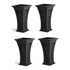 YIMBY Heritage Self Watering Tall Outdoor Garden Patio Planter Pot