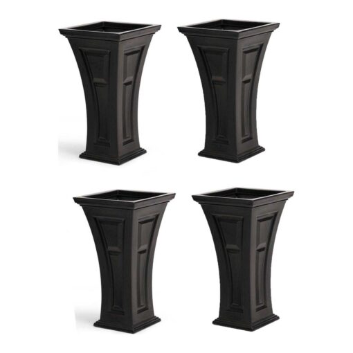 YIMBY Heritage Self Watering Tall Outdoor Garden Patio Planter Pot