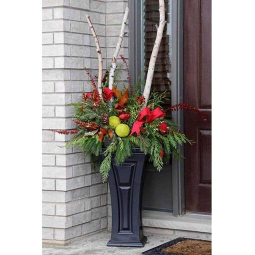 YIMBY Heritage Self Watering Tall Outdoor Garden Patio Planter Pot - Image 4