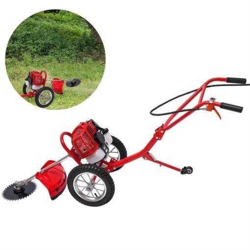 DENEST 2 Stroke 49CC Gasoline Grass Lawn Mower Hand Push Lawn Trimmer Brush Cutter Tool