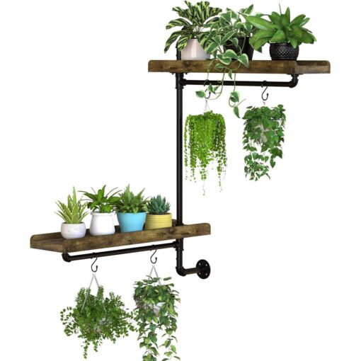 Gdlf Window Plant Shelving Industrial Pipe Swivel Floating Shelving - Image 3