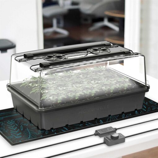 AC Infinity Humidity Dome, Germination Kit with Seedling Mat and LED Grow Light Bars - Image 3