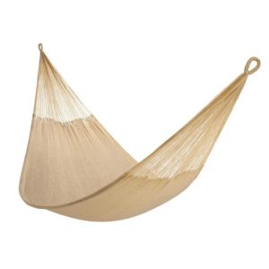 Classic Double Hammock, Handwoven, Shareable, Weathersafe Hammocks, Yellow Leaf Hammocks – “Sedona” Hammock, Red & Orange, Fits 1-2 People (400 lbs)