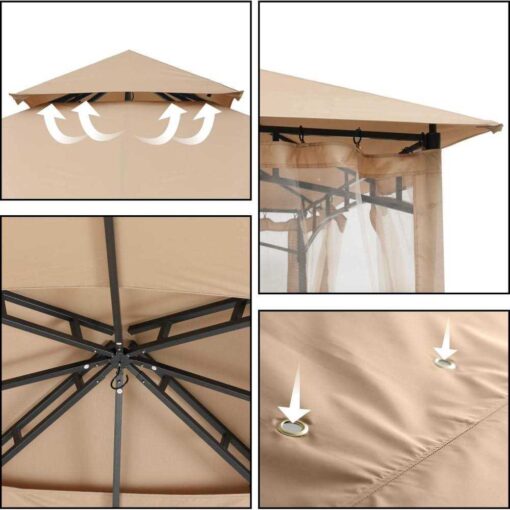 Sturdy Patio Gazebo 10 Ft x with Mosquito Netting by ABCCANOPY - Image 3