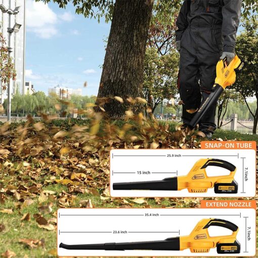 Cordless Leaf Blower Rualion Electric Leaf Blower Mini Handheld Leaf Blower - Image 3