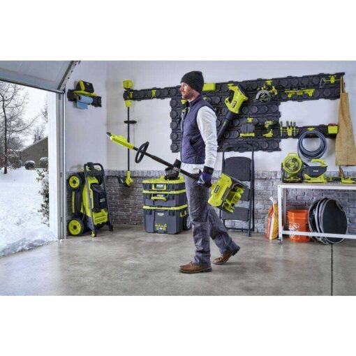 RYOBI ONE+ 18V 10 in. Cordless Electric Snow Shovel with Salt Spreader, 4.0 Ah Battery, and Charger - Image 2