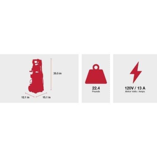 Powermate 2100 PSI 1.35 GPM Electric Pressure Washer - Image 2
