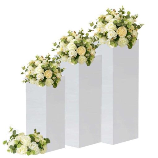 Koyal Wholesale Modern Acrylic Pedestal Set of 3 - Image 2