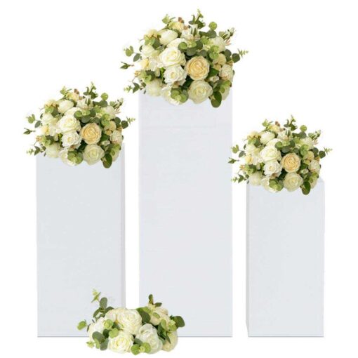 Koyal Wholesale Modern Acrylic Pedestal Set of 3 - Image 4