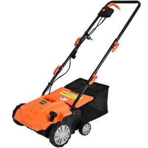 IronMax 12Amp Corded Scarifier 13 Electric Lawn Dethatcher with 40L Collection Bag
