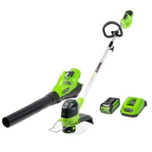 Greenworks 40V Cordless String Trimmer And Leaf Blower Combo Kit