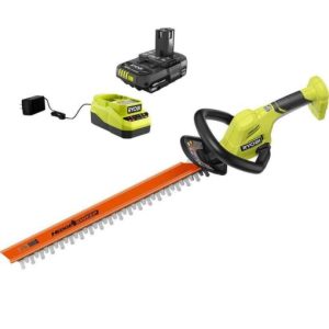 RYOBI ONE+ 18V 22 in. Cordless Lithium-Ion Hedge Trimmer with 2.0 Ah Battery and Charger