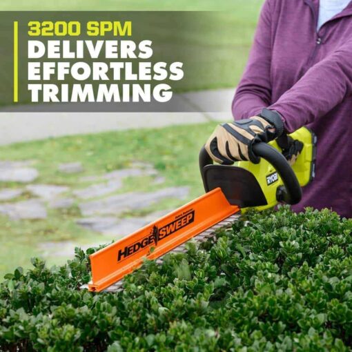 RYOBI ONE+ 18V 22 in. Cordless Lithium-Ion Hedge Trimmer with 2.0 Ah Battery and Charger - Image 2