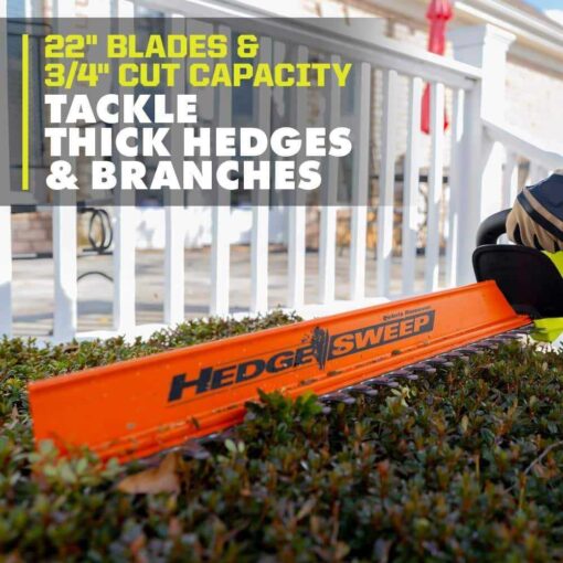 RYOBI ONE+ 18V 22 in. Cordless Lithium-Ion Hedge Trimmer with 2.0 Ah Battery and Charger - Image 3