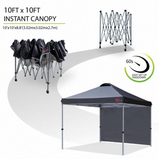 Mastercanopy Durable Ez Pop-up Canopy Tent with Roller Bag - Image 4