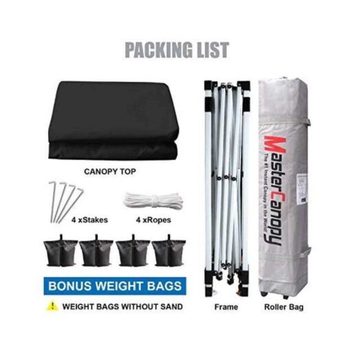 Mastercanopy Durable Ez Pop-up Canopy Tent with Roller Bag - Image 3