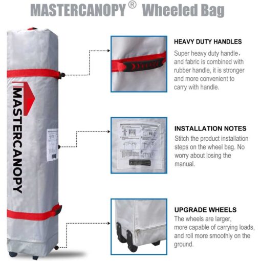Mastercanopy Durable Ez Pop-up Canopy Tent with Roller Bag - Image 4
