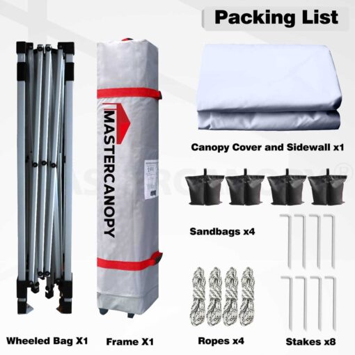 Mastercanopy Durable Ez Pop-up Canopy Tent with Roller Bag - Image 2