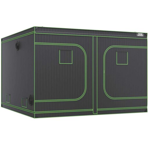 VEVOR Grow Tent High Reflective 2000D Mylar Hydroponic Growing Tent with Observation Window, Tool Bag and Floor Tray - Image 3