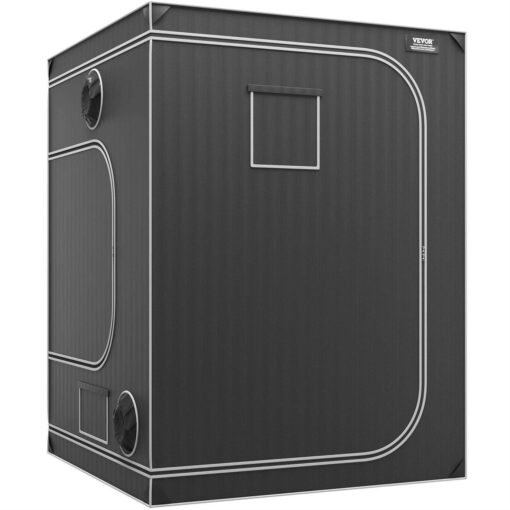 VEVOR Grow Tent High Reflective 2000D Mylar Hydroponic Growing Tent with Observation Window, Tool Bag and Floor Tray - Image 4