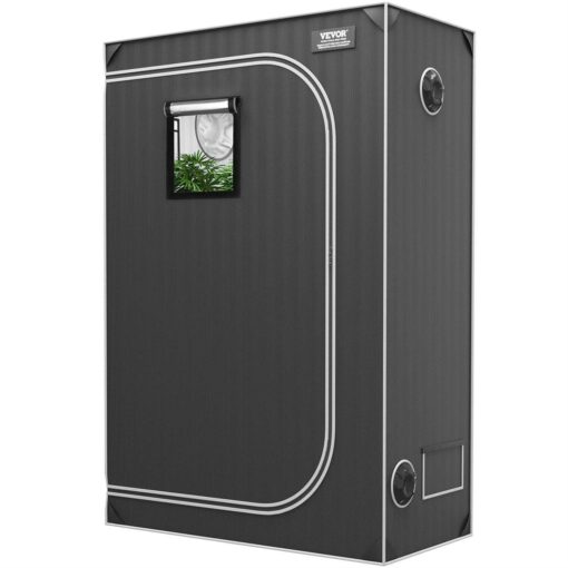 VEVOR Grow Tent High Reflective 2000D Mylar Hydroponic Growing Tent with Observation Window, Tool Bag and Floor Tray - Image 5