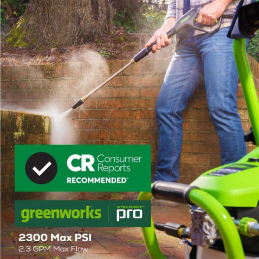 Greenworks Pro 2300 PSI 1.2-GPM Cold Water Electric Pressure Washer GPW2301 - Image 2