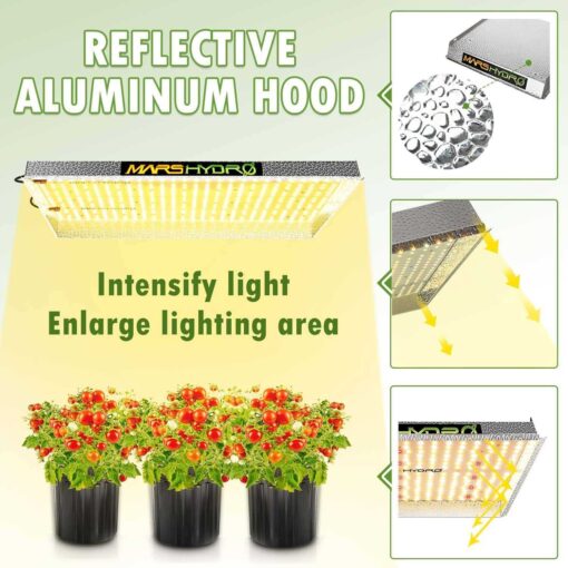 Mars Hydro TSW 2000 LED Grow Light + 4’X4' Indoor Complete Grow Tent Kits - Image 3