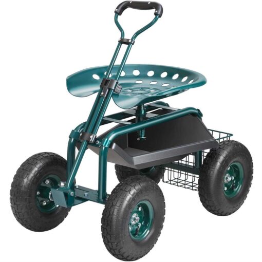 VEVOR Garden Rolling Wheels Gardening Stool for Planting - Image 4