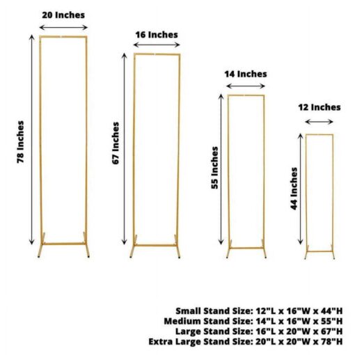 Efavormart Gold Metal Backdrop Wedding Flower Stand - Image 2