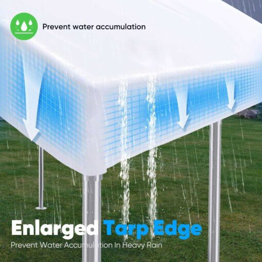 Quictent 20' x 10' Heavy Duty Carport Canopy - Image 3