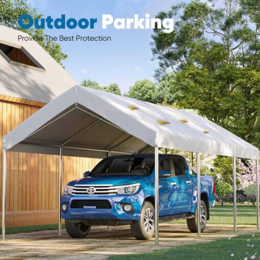 Quictent 20' x 10' Heavy Duty Carport Canopy - Image 2
