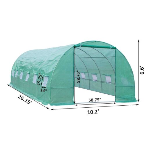 Outsunny Walk-In Greenhouse Large 12 Windows - Image 2