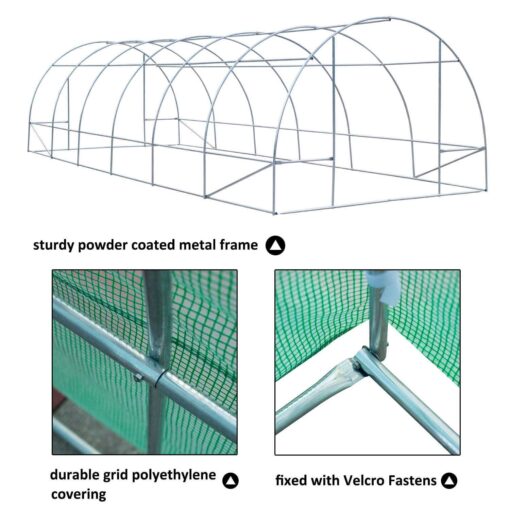 Outsunny Walk-In Greenhouse Large 12 Windows - Image 3
