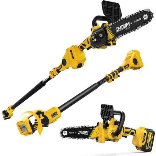 Imoumlive 2-In-1 Cordless Pole Saw & Chainsaw