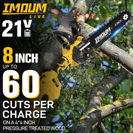 Imoumlive 2-In-1 Cordless Pole Saw & Chainsaw - Image 5