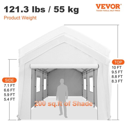 10 Ft. W x 20 Ft. D Canopy VEVOR Canopy - Image 4