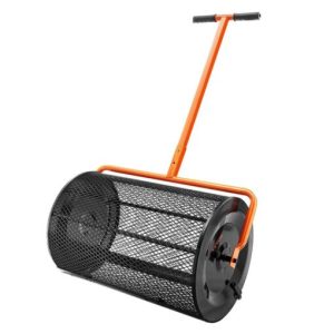 VEVOR 24 in. Compost Spreader Adjustable Heights Peat Moss Spreader Rust-Proof and Corrosion-Proof for Lawn Garden Care
