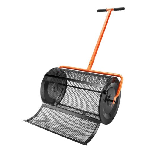 VEVOR 24 in. Compost Spreader Adjustable Heights Peat Moss Spreader Rust-Proof and Corrosion-Proof for Lawn Garden Care - Image 3