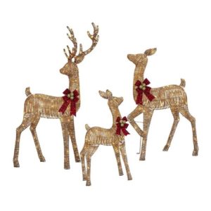 Member’s Mark 3 Piece Pre-Lit Twinkling Deer Family