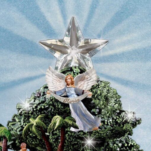 Thomas Kinkade Illuminated Nativity Tabletop Tree - Image 2