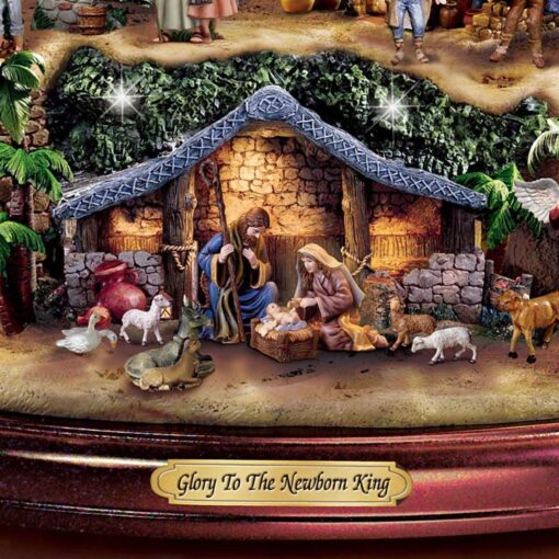 Thomas Kinkade Illuminated Nativity Tabletop Tree - Image 3