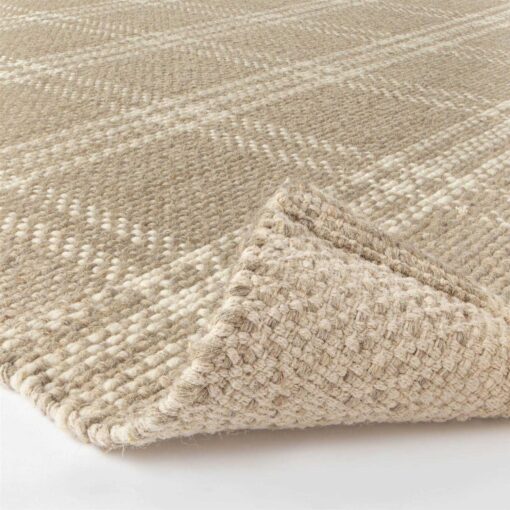 Cottonwood Hand Woven Plaid Wool/Cotton Area Rug Neutral - Image 2