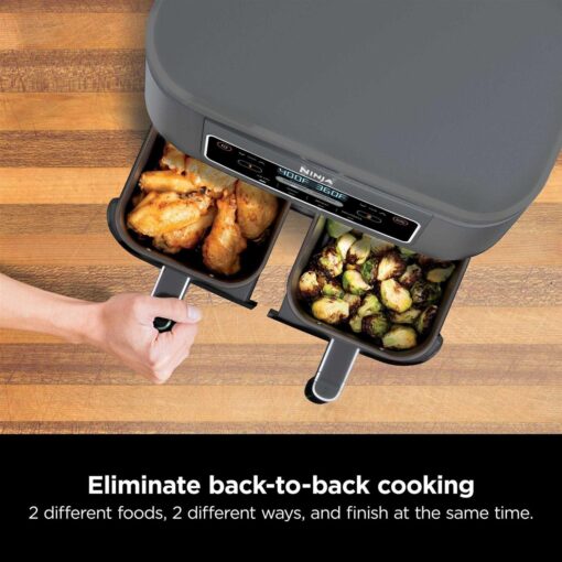 Ninja Foodi 4 in 1 8 qt. 2-Basket Air Fryer with DualZone Technology DZ100WM