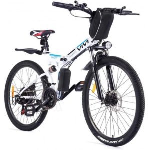 Folding Electric Bike Electric Mountain Bicycle 26" Lightweight 350W Ebike, Electric Bike for Adults with Removable 8Ah Lithium Battery,Professional 21 Speed