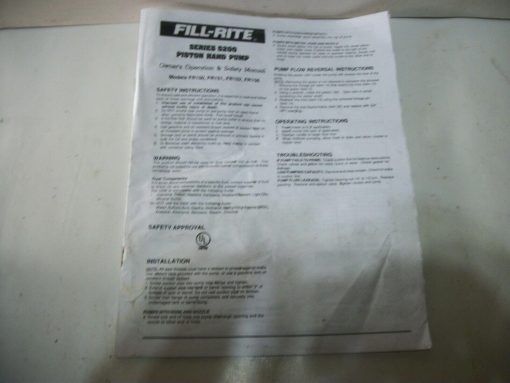 Tuthill FILL-RITE Piston Hand Pump 100 Strokes 20 Gallon FR152 New in box NIB B - Image 9