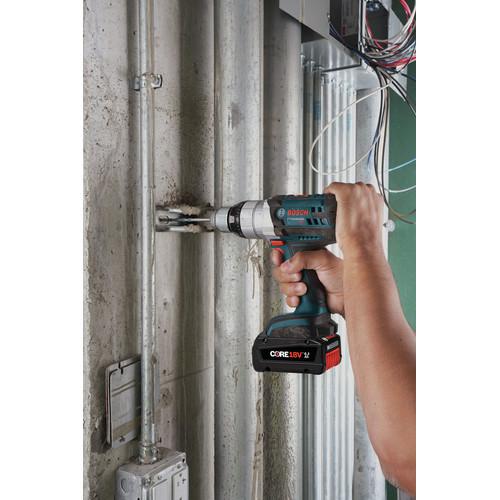 Factory Reconditioned Bosch 18V Lithium-Ion Brute Tough 1/2 in. Cordless Hammer Drill Driver Kit with (2) FatPack HC Batteries - HDH181-01-RT - Image 2