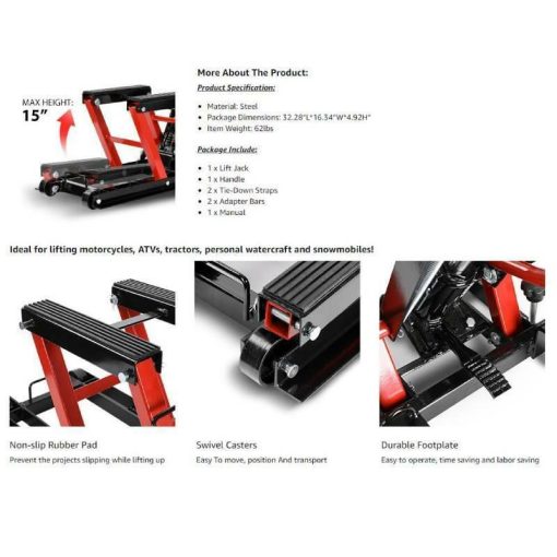 1500LBS Heavy Duty Jack Stands With Dual Locking For Car Truck Tire Change Lift - Image 10